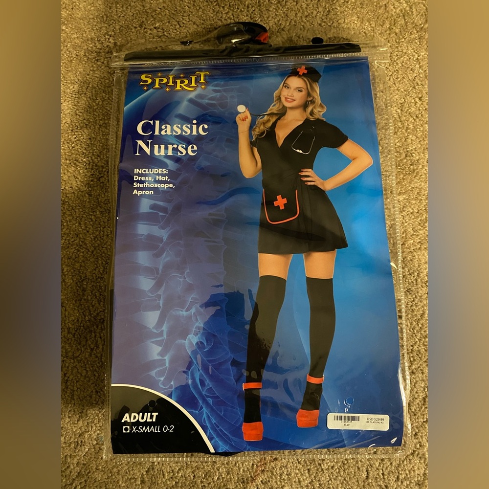 Spirit Black and Red Nurse Costume